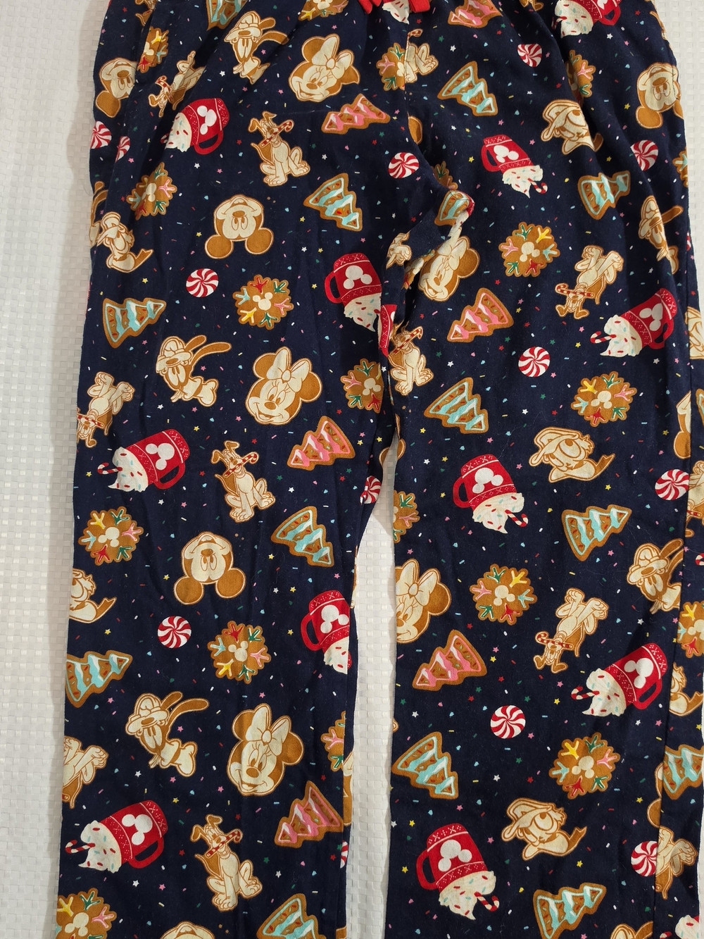 Old Navy x Disney Mickey Minnie Christmas Gingerbread Cookie Flannel Pajama Pant